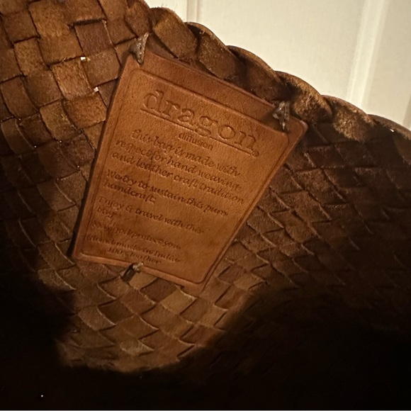 Dragon Diffusion Santa Croce Large Woven Bag in Tan - Picture 5 of 8